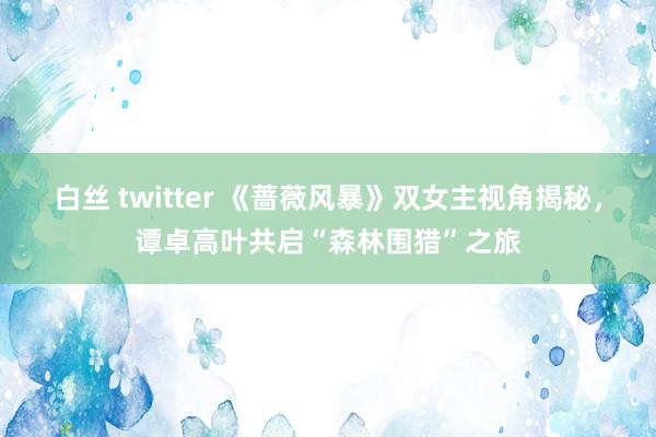 白丝 twitter 《蔷薇风暴》双女主视角揭秘，谭卓高叶共启“森林围猎”之旅